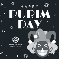 Purim Carnival Jester Instagram Post Image Preview