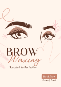 Eyebrow Waxing Service Poster