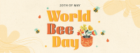 Happy Bee Day Facebook Cover Design