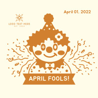 April Fools Clown Banner Instagram Post Image Preview