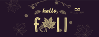 Hello Fall Greeting Facebook Cover Image Preview