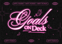 Goals On Deck Postcard