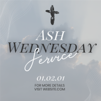 Cloudy Ash Wednesday  Instagram Post Design