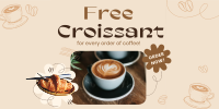 Croissant Coffee Promo Twitter Post