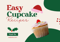 Christmas Cupcake Recipes Postcard