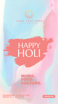 Happy Holi Facebook Story