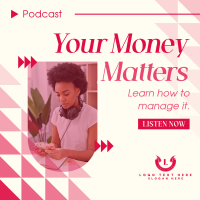 Financial Management Podcast Linkedin Post Design