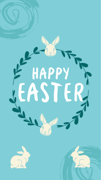 Easter Bunny Wreath Instagram Story Design