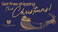 Contemporary Christmas Free Shipping Facebook Event Cover