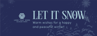 Minimalist Snow Greeting Facebook Cover