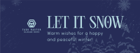 Minimalist Snow Greeting Facebook Cover Image Preview