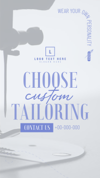 Choose Custom Tailoring Instagram Story Design