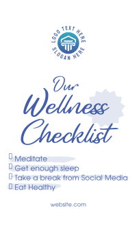Wellness Checklist Instagram Reel