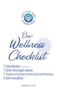 Wellness Checklist Instagram Reel Design