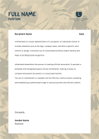 Fashion Letterhead example 1