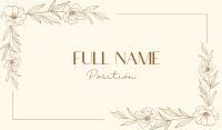Aesthetic Floral Business Card Design
