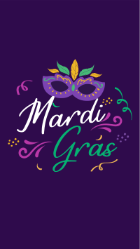 Let's Celebrate Mardi Gras Instagram Story