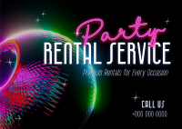 Rental Disco Ball Postcard