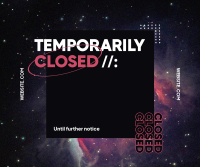 Temporarily Closed Facebook Post