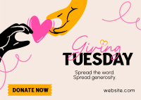 Give back this Giving Tuesday Postcard Design