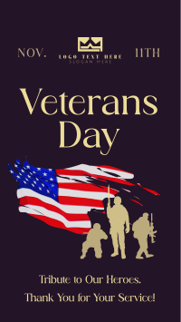 Commemorative Veterans Day Instagram Story Design