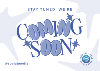 Trendy Coming Soon Postcard Design