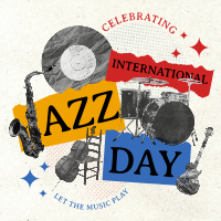 Retro Jazz Day Linkedin Post Design