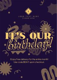 Retro Birthday Promo Flyer