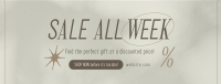 Minimalist Week Sale Facebook Cover Design