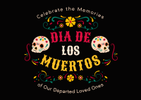 Dia De Muertos Festival Postcard