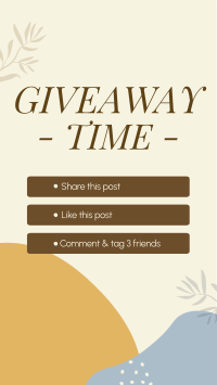 Organic Leaves Giveaway Mechanics Instagram Story