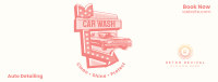 Car Wash Signage Facebook Cover Image Preview