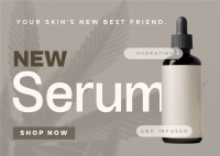 Organic Skin Serum Postcard Design