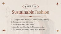 Stylish Chic Sustainable Fashion Tips Facebook Event Cover