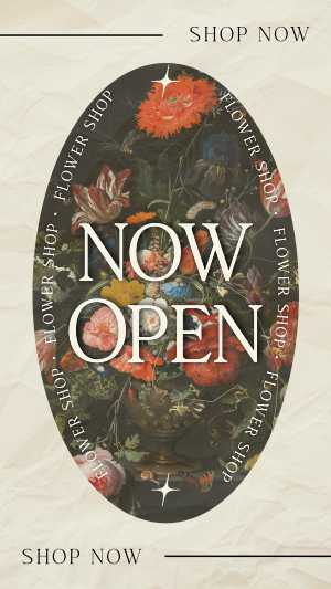 Flower Shop Open Now Instagram Reel Image Preview
