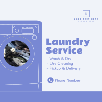 Laundry Services Instagram Post Design