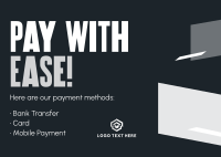 Minimalist Online Payment Postcard