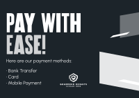 Minimalist Online Payment Postcard Image Preview