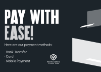 Minimalist Online Payment Postcard Image Preview