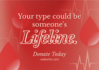 Donate Blood Campaign Postcard