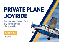 Private Plane Joyride Postcard