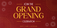 Grand Opening Party Twitter Post