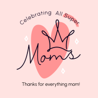 Super Moms Greeting Instagram Post Design