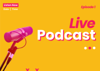 Live Podcast Postcard