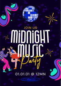 Midnight Music Party Flyer