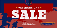 Remembering Veterans Sale Twitter Post Design