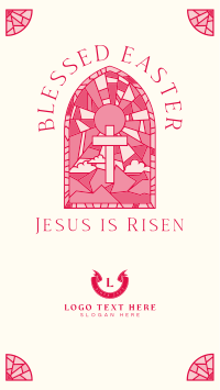 Easter Stained Glass Instagram Reel Image Preview