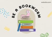 Be a Bookworm Postcard