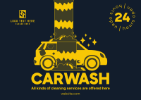 Carwash Services Postcard