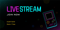 Neon Game Stream Twitter Post